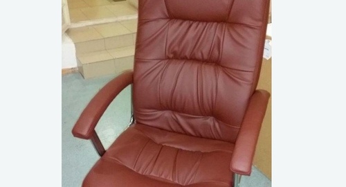 Обтяжка офисного кресла. Шеметово
